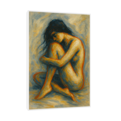 Canvas Slika na platnu Minimalistička ženska figura 40x60cm, Sa ramom, Beli
