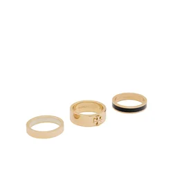 Prstan Tory Burch Enamel Ring Set 184445 Črna