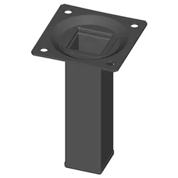 Noga za nam. 25x25mm M10 100mm crna E. Sistem