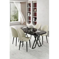 Hanah Home Trpezarijski set, 5 komada, Svetlozeleni