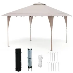 Gazebo paviljon sa mehanizmom 4x4m Bež ( 1687 )