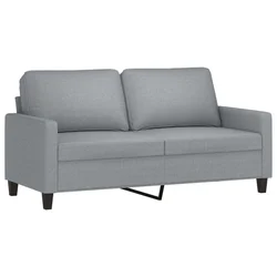 Vidaxl Dvosed svetlo siv 140 cm blago