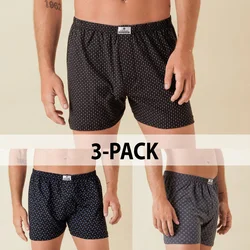 3-Pack Moške široke boksarice MarcLuis - temne