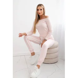 Double stripe set in powder pink