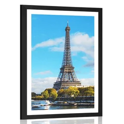 Plakat s paspartujem čudovita panorama Pariza - 30x45 no frame