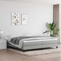 Okvir za krevet s oprugom svjetlosivi 200 x 200 cm od tkanine