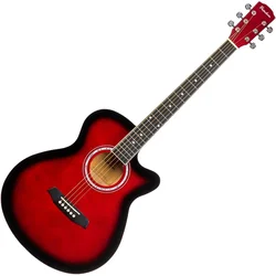 Pasadena PGC-10 Red Burst Akustična kitara Jumbo (Kot novo)
