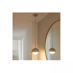 Brilagi - Viseći luster na sajli 1xE27/60W/230V prečnika 18 cm, bež sa zlatnim detaljima