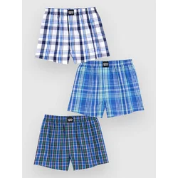 Lousy Livin Checkered 3Pack moške boksarice port blue