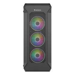 Genesis Ohišje GENESIS Irid 505 ARGB Midi Tower, črno/transparentno