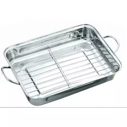 Greatstore jeklena rešetka za peko s 35 cm rešetko kh-1377