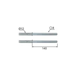 DABEL skriveni nosač police OK8x140/fi12mm (2kom) DBP1