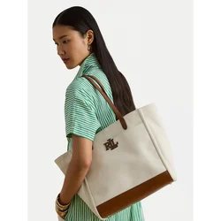 Lauren Ralph Lauren Nakupovalna torba  konjak / bela