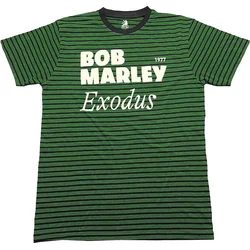 Bob Marley Exodus (Striped) Black & Green L Majica