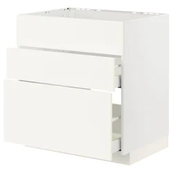 METOD / MAXIMERA Pod.element sudop. i 3front/2fioke, bela/Vallstena bela, 80x60 cm
