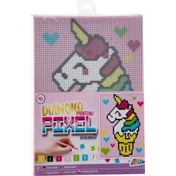 Grafix Diamantna slika na okvirju Pixel Unicorn 15x20cm
