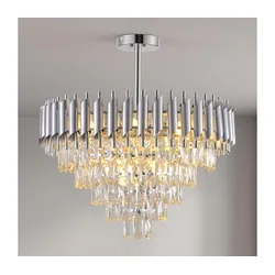 BRILAGI - Plafonski luster ECLIPSE 9xE14/10W/230V O 58 cm srebran