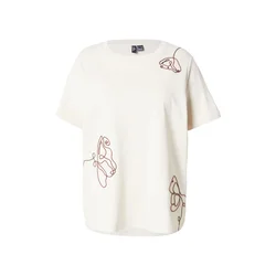Vero Moda Curve Majica VMCIrene kremna/temno rjava