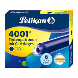 Tinta za nalivpero patrone kratke pk6 4001 Pelikan 301176 plava