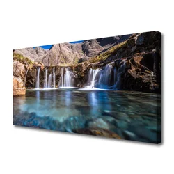 tulup.si Slika na platnu Slap narava 125x50 cm