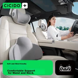 Cicido Set jastuka za vrat i leđa za auto sedište, univerzalni, Sivi