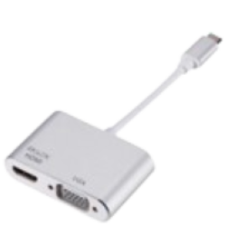 Adapter Stars Solutions USB-C na HDMI/VGA sivi