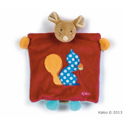 Plišasta miška lutkovno gledališče Colors-Doudou Puppet Mouse Squirrel Kaloo 20 cm v darilni embalaži za najmlajše