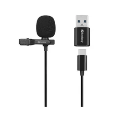 SANDBERG USB streamer mikrofon Clip 126-40 crne