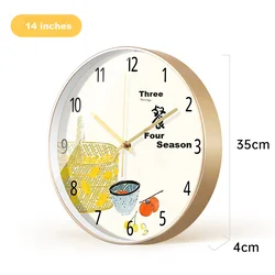 BBA Zidni sat, 35 cm, Zlatne boje