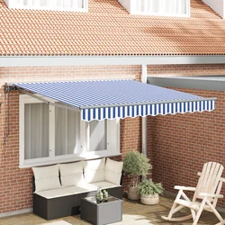Okvir tende Plava i bijela 300 x 250 cm Poliester s PU premazom