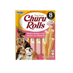 INABA Churu Rolls za pse - Losos i piletina 8x12g