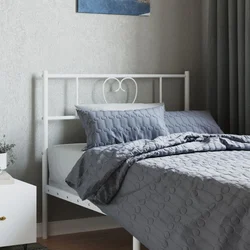 Vidaxl vidaXL Kovinsko vzglavje postelje belo 75 cm