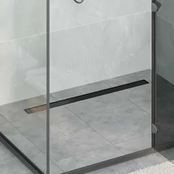 2 u 1 odvod za tuš Crna 100 cm Nehrđajući čelik 304
