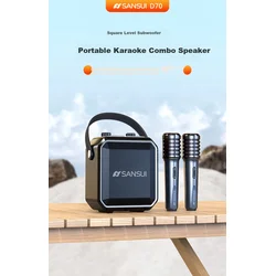 Sansui Bluetooth karaoke zvučnik sa 2 mikrofona D70, Crni