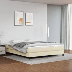 Madrac s džepičastim oprugama srednje tvrdoće krem 160x200x20 cm umjetne kože