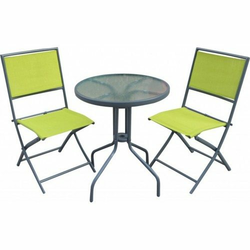 Baštenski set Lipari, Sto i 2 sklopive stolice, Žuti