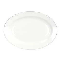 Tognana Ovalni plitki tanjir Madison Platinum Band, 31 cm, Beli