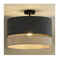 Duolla - Plafonski luster DOUBLE 1xE27/15W/230V, prečnik 40 cm, siva