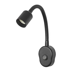 Osram - Fleksibilna zidna lampa PLUG TUBE FLEX 1xGU10/5W/230V crna