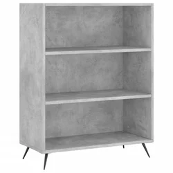 Regal za knjige boja betona 69,5x32,5x90 cm konstruirano drvo