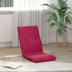 Podesivi podni naslonjač Vinska crvena Baršun