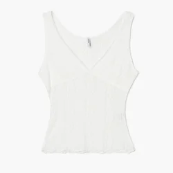 Cropp - Bluza s čipko - bela