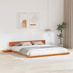 Krevetna konstrukcija Smeđa 200 x 200 cm boja drva