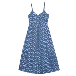 Cropp - Midi haljina sa cvetovima - navy