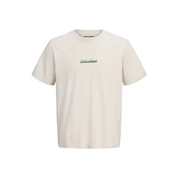 JACK & JONES Majica JJKENDRICK ecru / temno zelena / črna