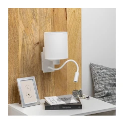 Brilagi - LED fleksibilna zidna lampa NUBILA 1xE27/25W/230V + LED/3W bela