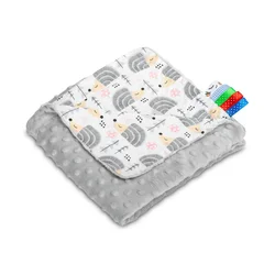 shumee Lahka minky odeja 75x100 sivi ježki