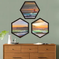 Wallity Uokvirena slika 6GEN145665632, 35x35 cm, 3 dijela