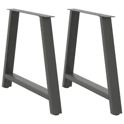 Noge za blagovaonski stol A-oblika 2 kom antracit 100 x (72-73) cm čelik