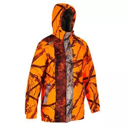 Lovačka jakna 100 topla i vodootporna maskirna fluorescentna
